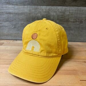 Mad Engine Hat Cap Strap Back Womens One Size Yellow Abstract Art Adjustable
